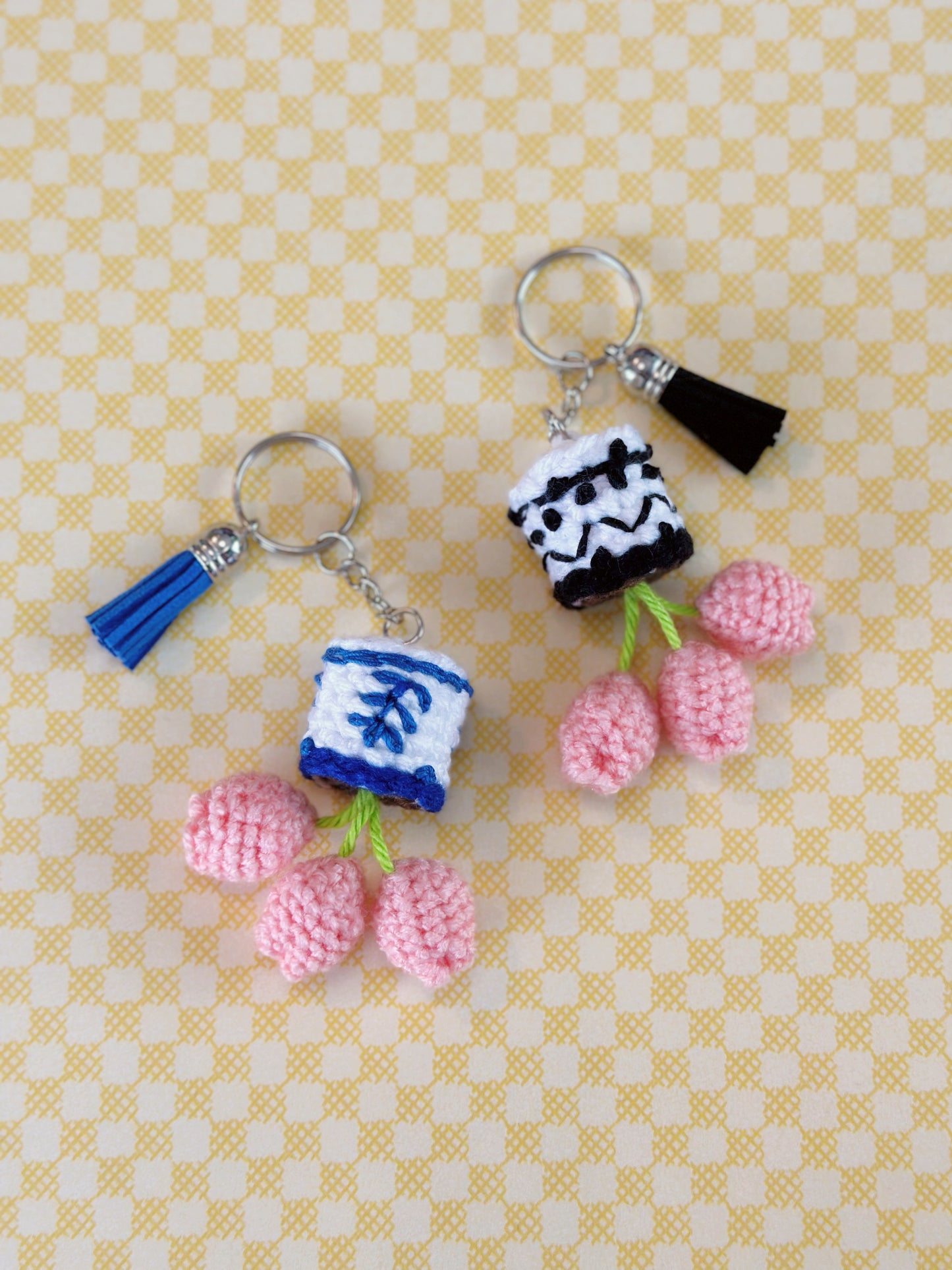 Upside Down Flowerpot Keychain/Charm