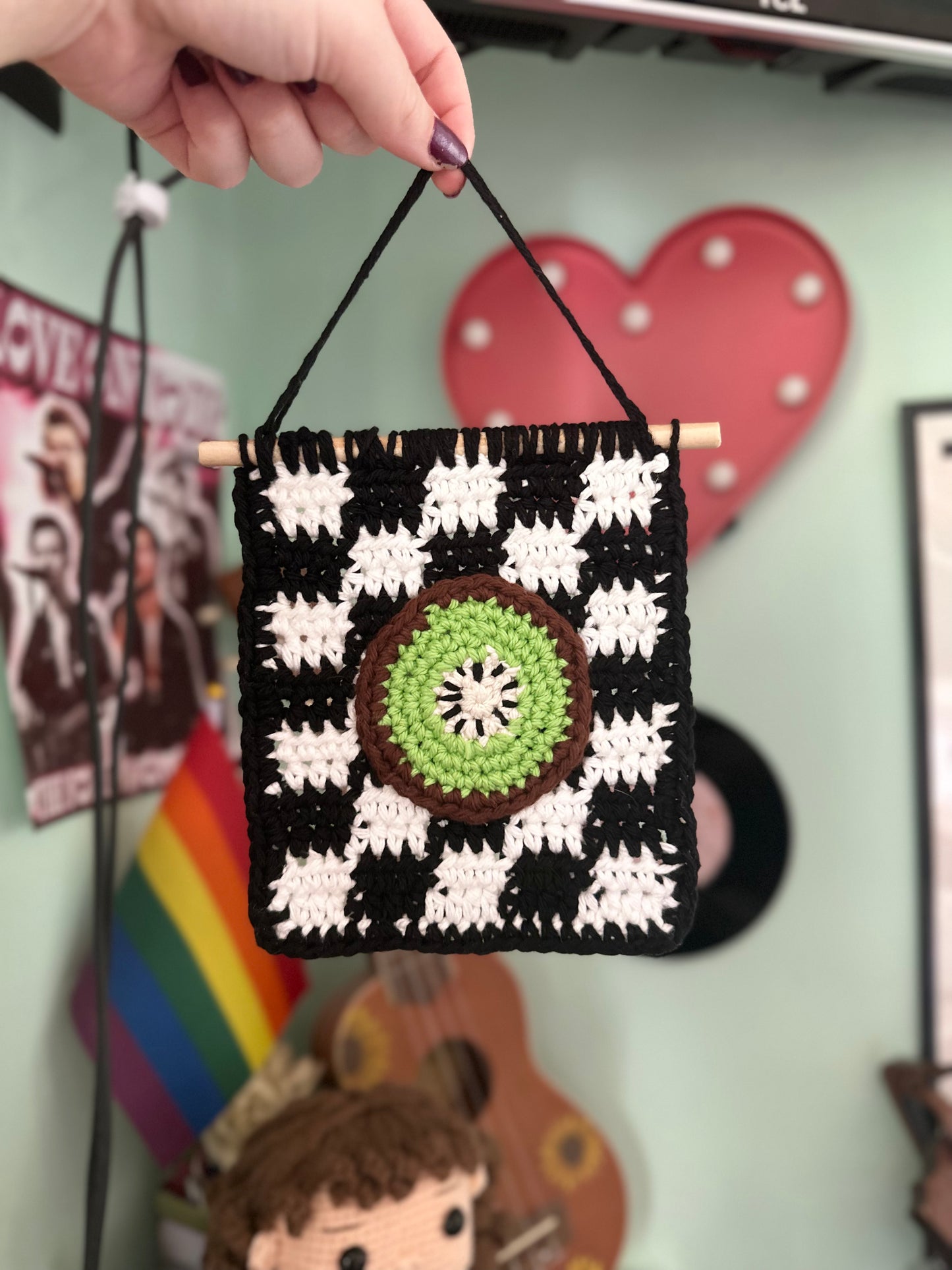 Checkered Kiwi Tapestry