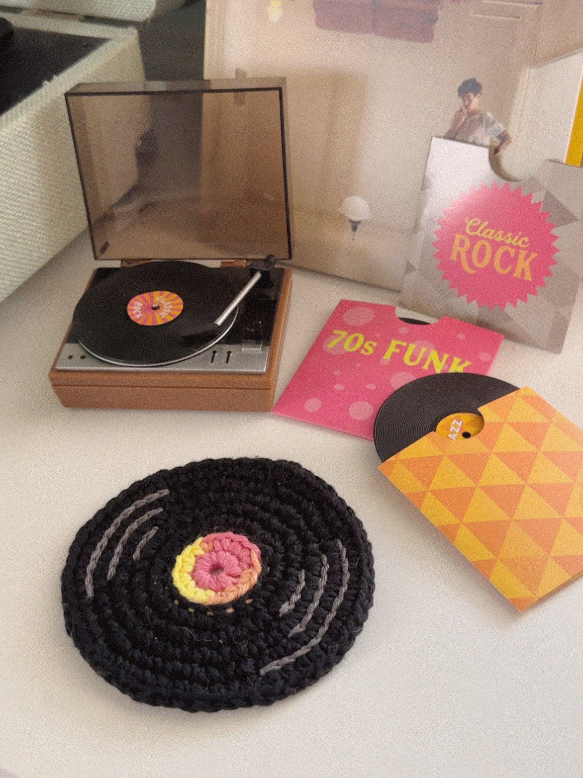 Crochet Vinyl Coaster Pattern