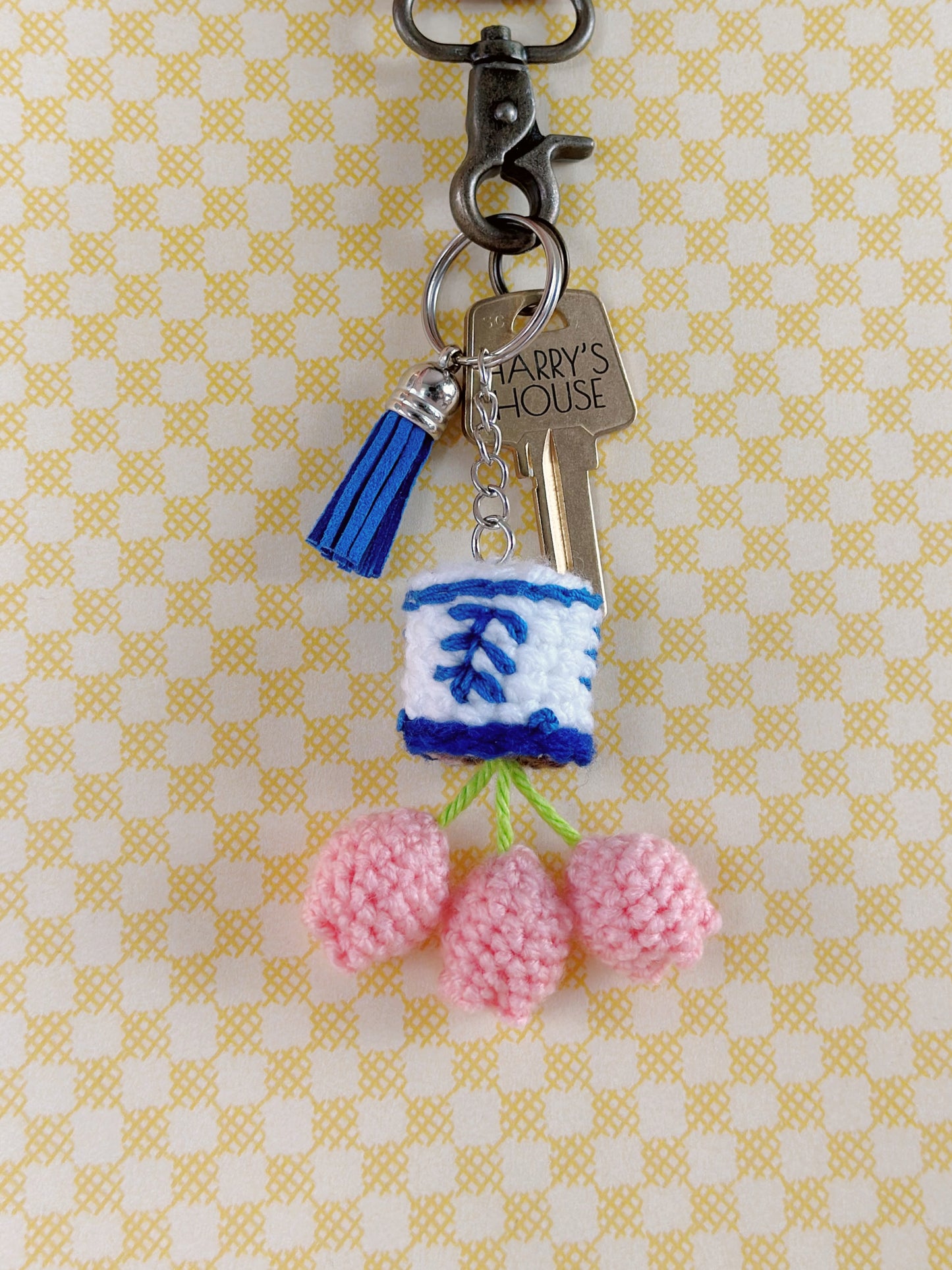 Upside Down Flowerpot Keychain/Charm
