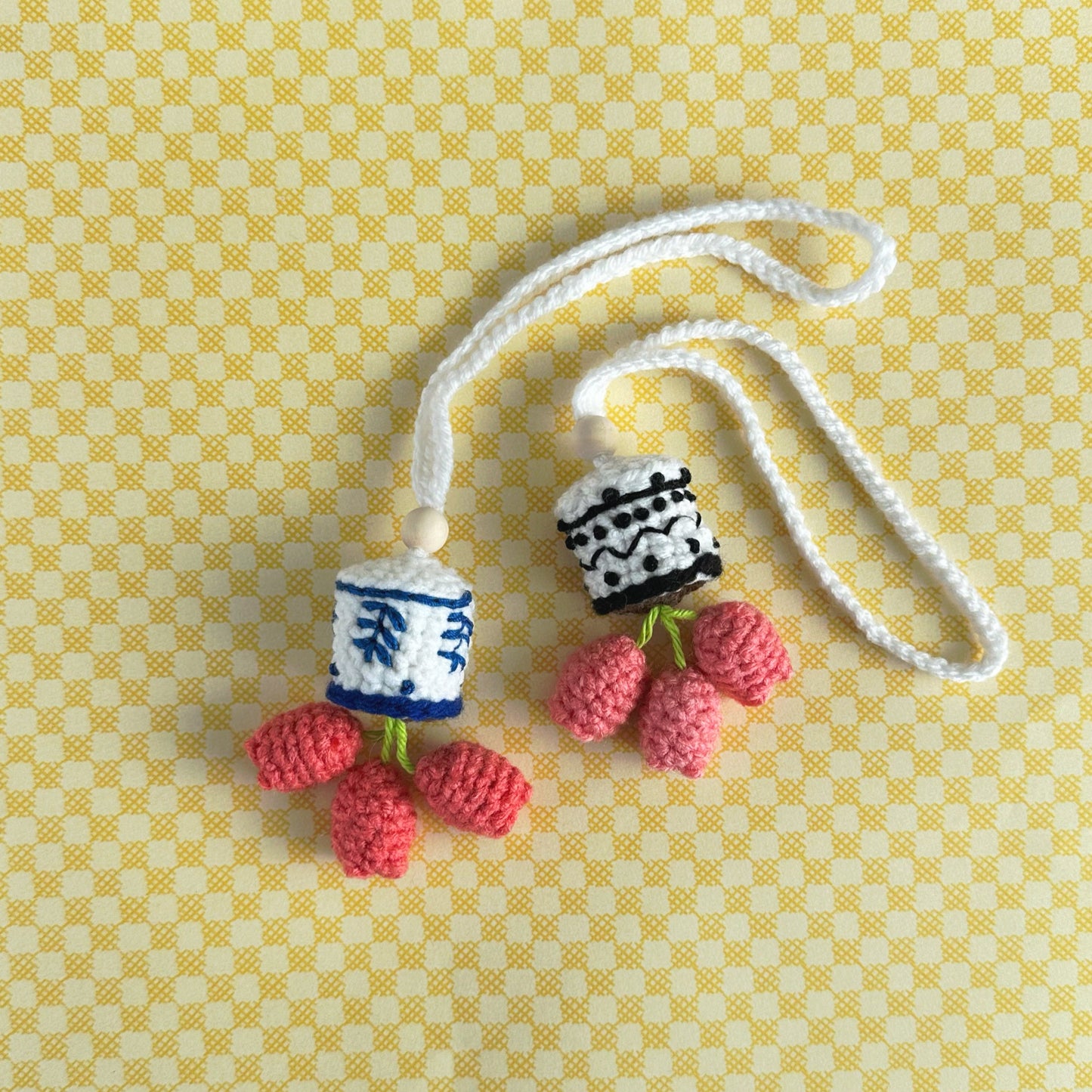 Upside Down Flowerpot Keychain/Charm
