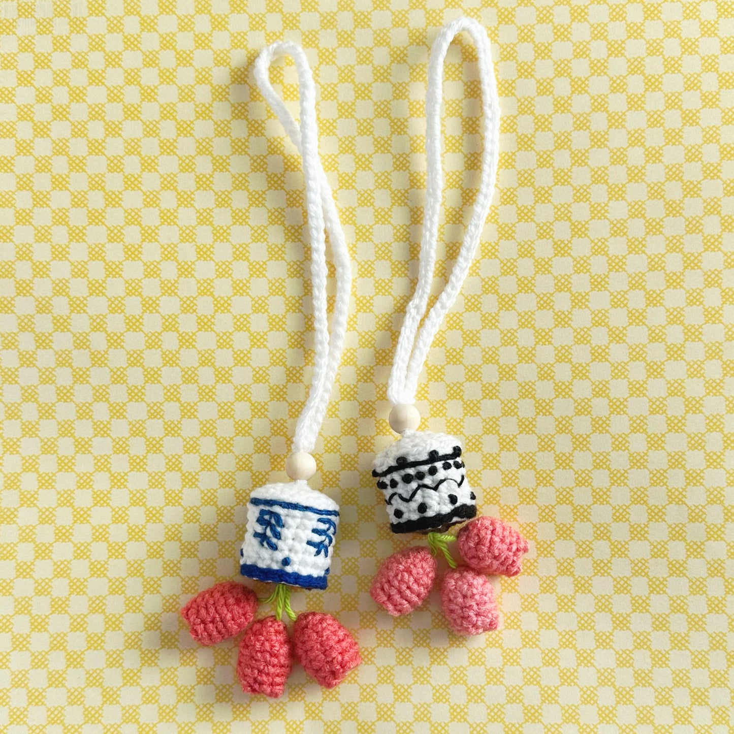 Upside Down Flowerpot Keychain/Charm