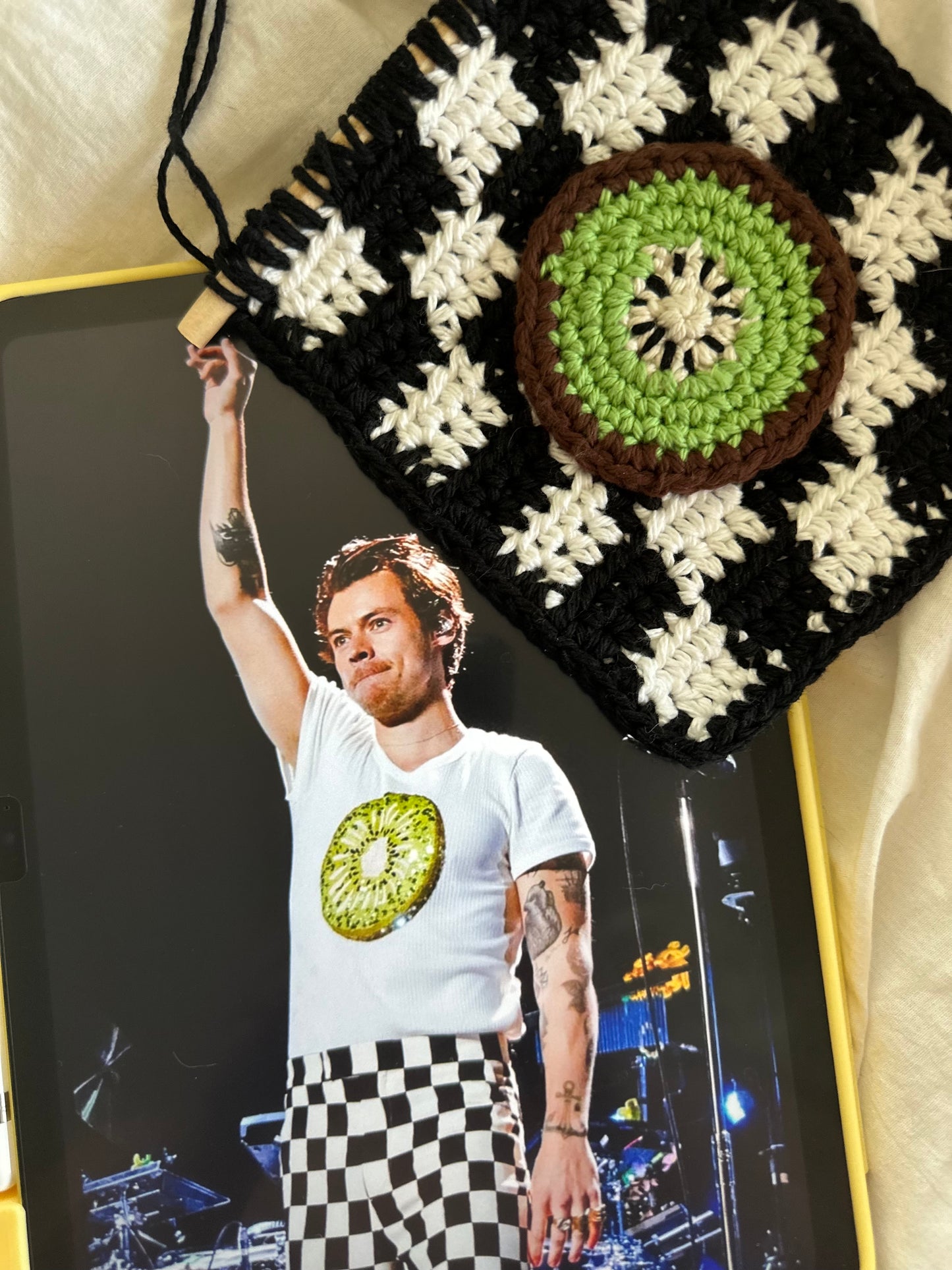 Checkered Kiwi Tapestry