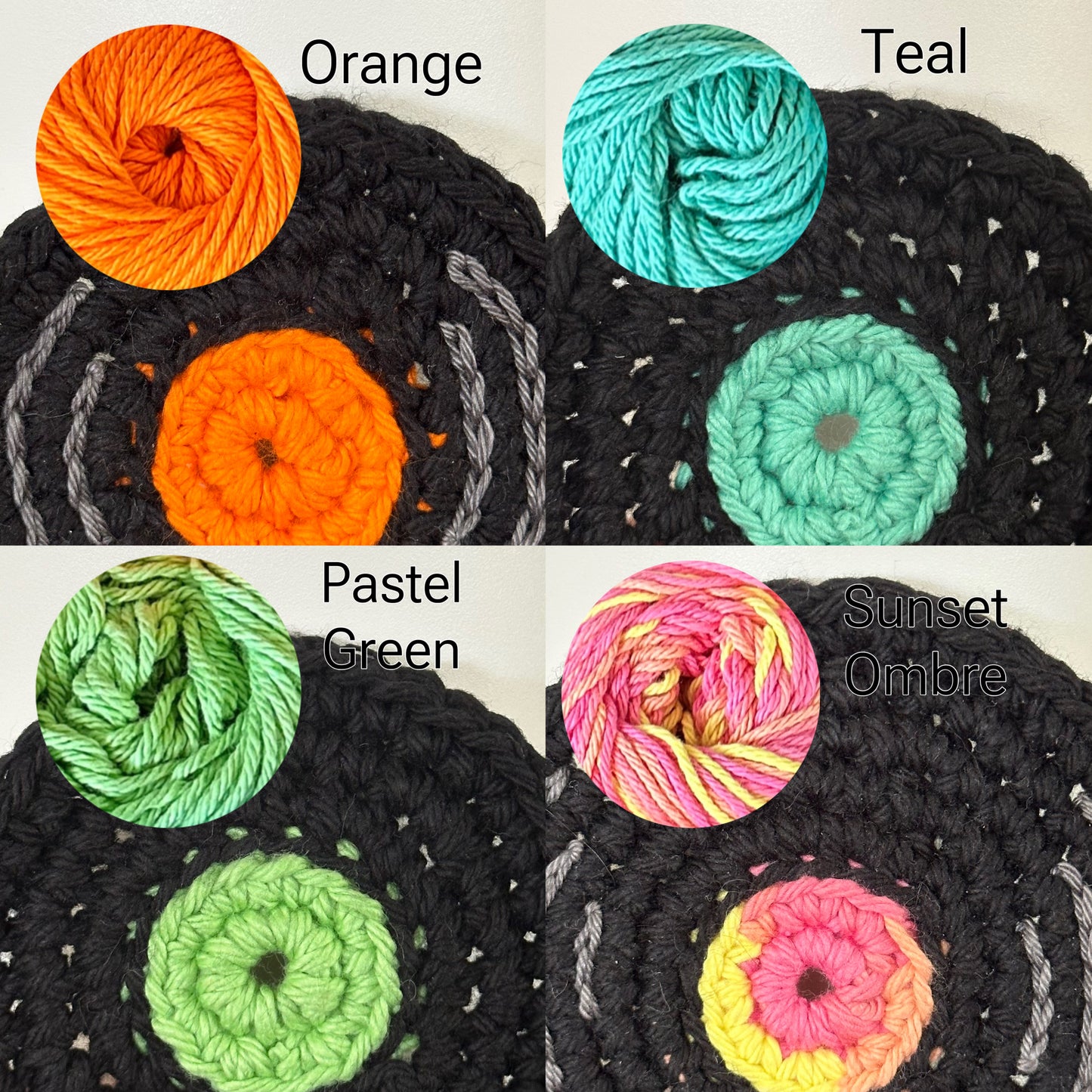 Crochet Vinyl Coasters