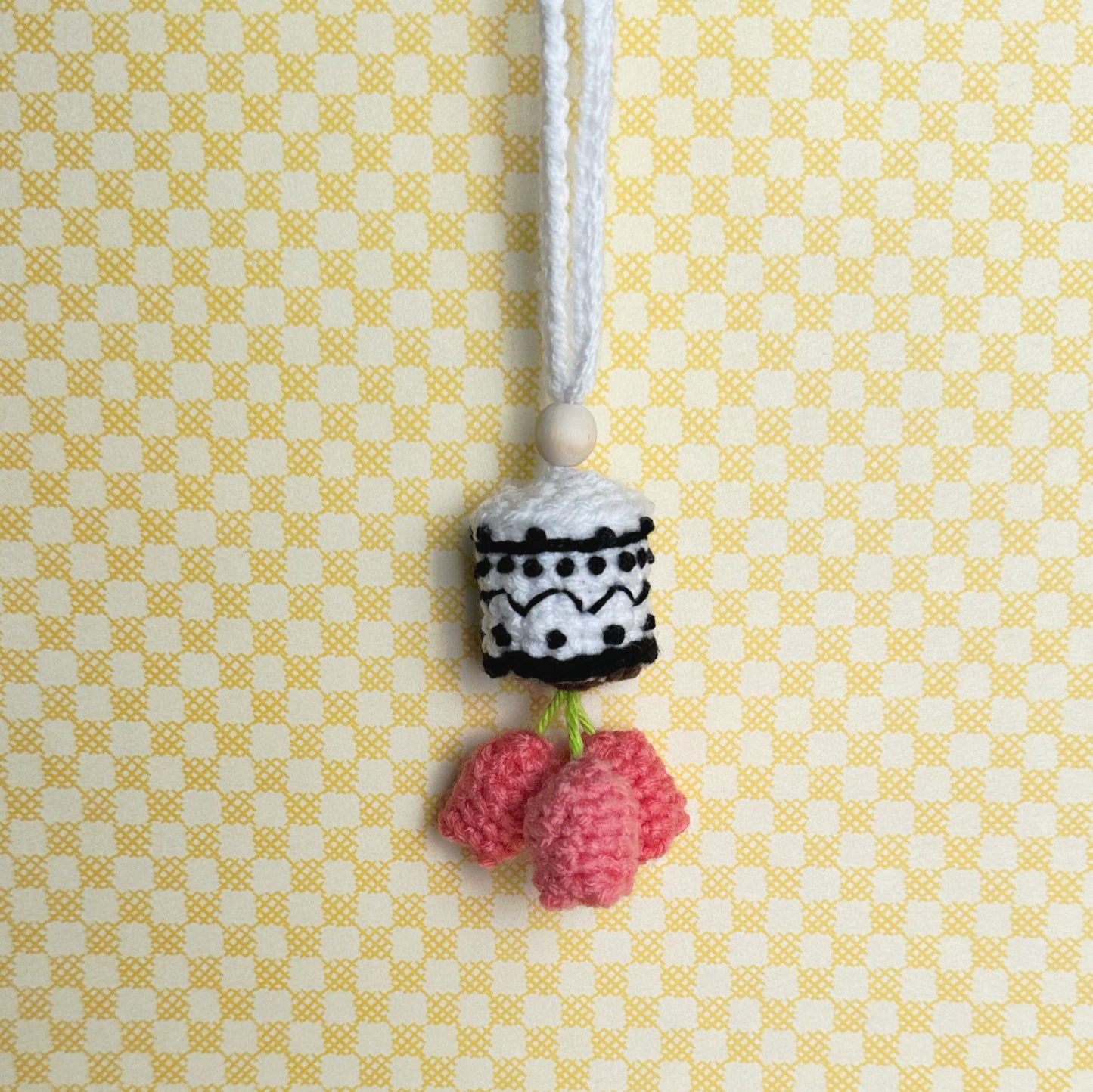 Upside Down Flowerpot Keychain/Charm