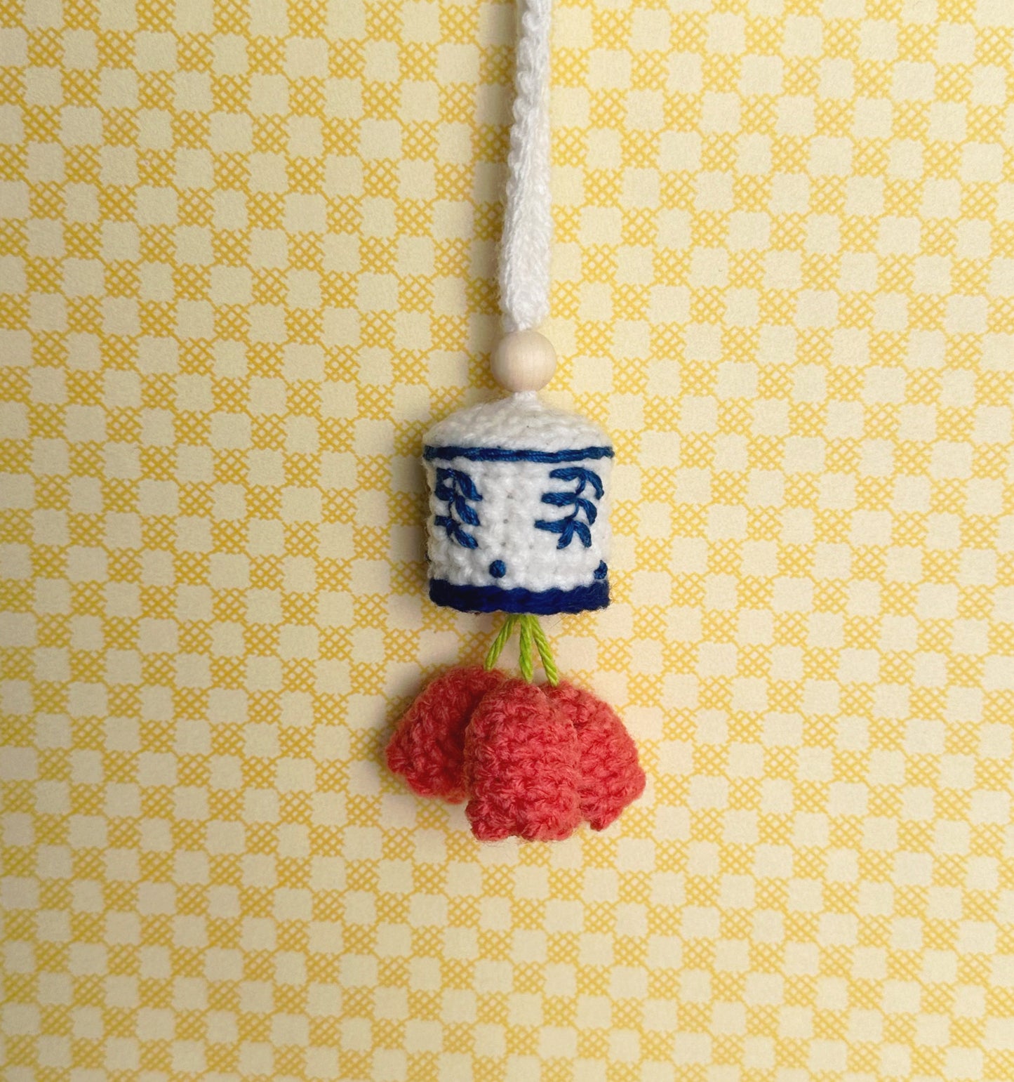Upside Down Flowerpot Keychain/Charm