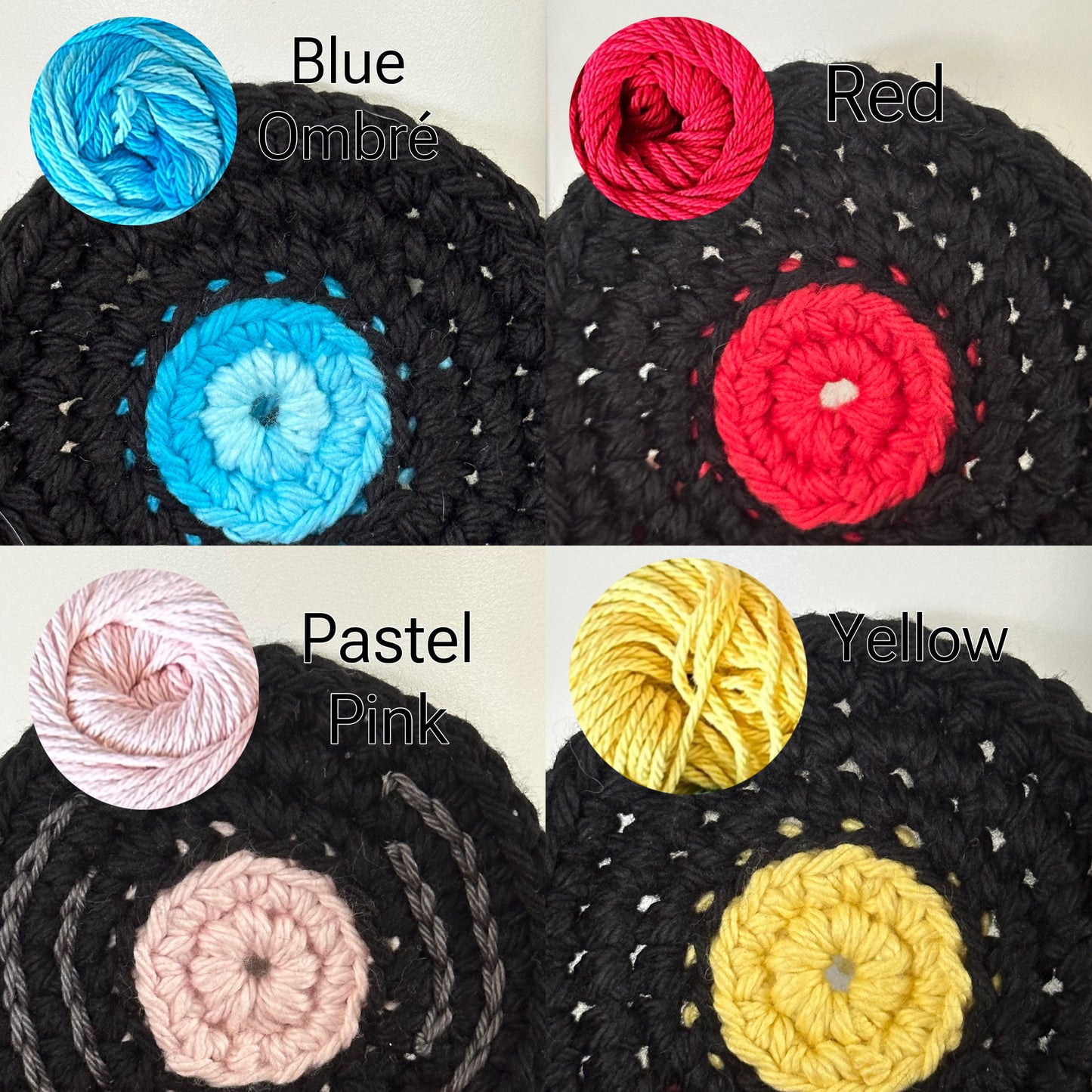 Crochet Vinyl Coasters