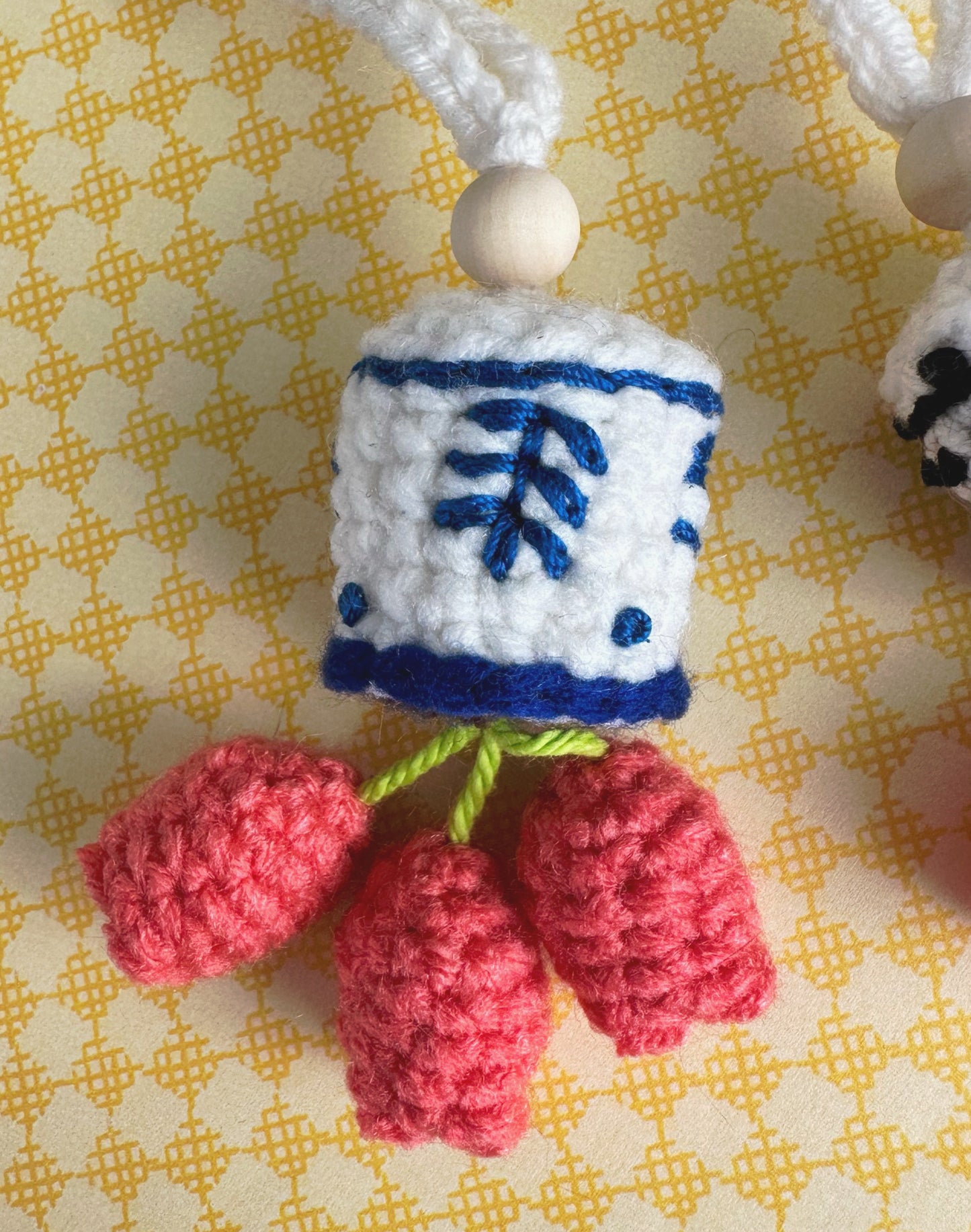 Upside Down Flowerpot Keychain/Charm